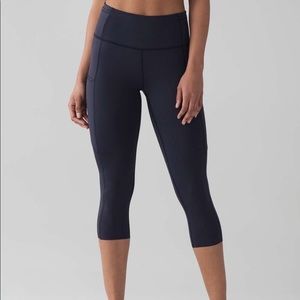 Lululemon Fast and Free High-Rise Reflective Crop 19" Nulux